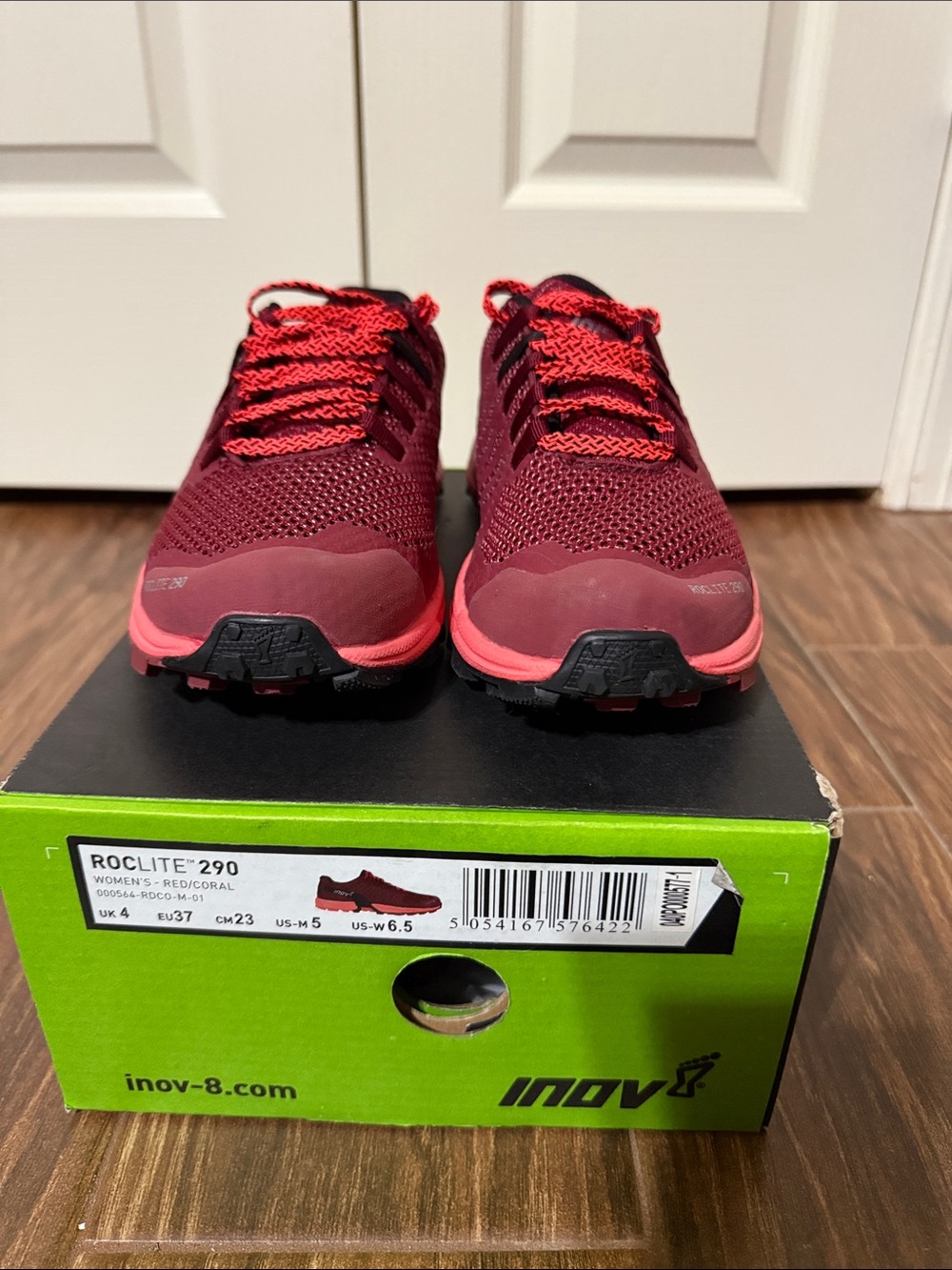 Inov-8 Women's Trail Shoes in Burgundy and Coral